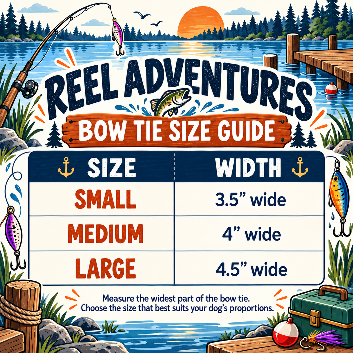 Reel Adventures Dog Bow Tie